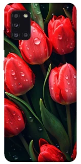 Чохол на Samsung Galaxy A31 Червоні тюльпани фото 1 Чохол на Samsung Galaxy A31 Червоні тюльпани фото 1 з 1