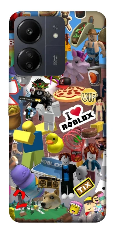 Чехол на Xiaomi Poco C65 Roblox collage ver.5 фото 1 из 1