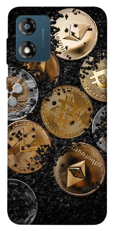 Чохол на Motorola Moto E13 Many coins v2 фото 1 з 1
