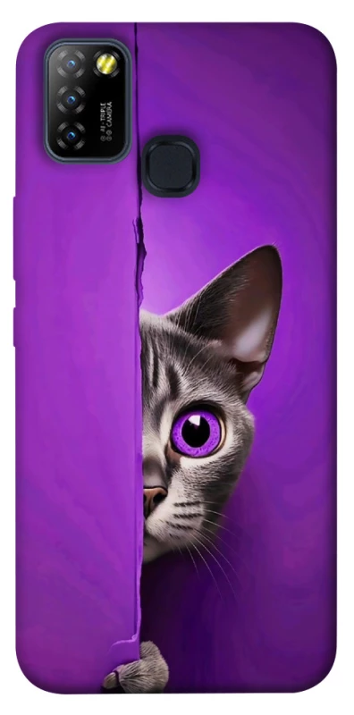 Чохол на Infinix Hot 10 Lite Кіт-підглядач фото 1 з 1