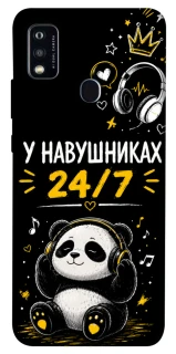 Чехол на ZTE Blade A51 У навушниках 24/7 фото 1 из 1