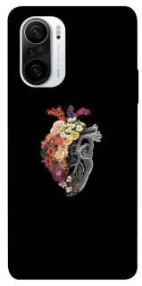 Чохол на Xiaomi Redmi K40 / K40 Pro / K40 Pro+ / Poco F3 Heart with flowers фото 1 з 1