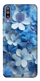 Чехол на Samsung Galaxy M30 Синие цветы фото 1 из 1