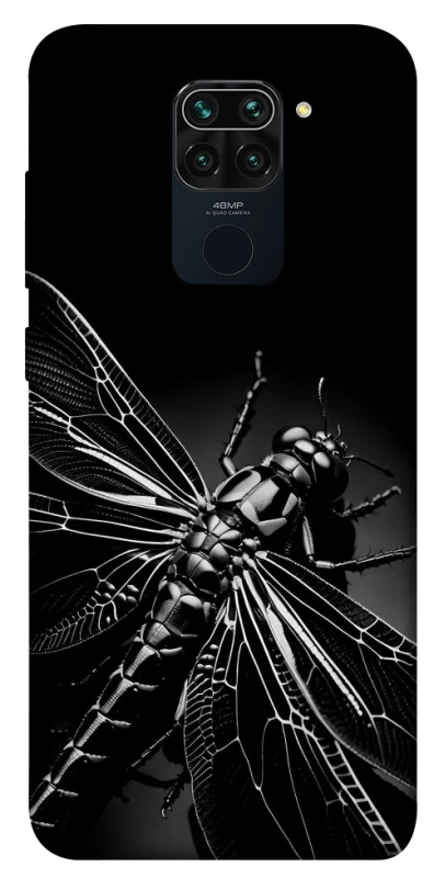 Чехол на Xiaomi Redmi Note 9 / Redmi 10X Black dragonfly фото 1 из 1