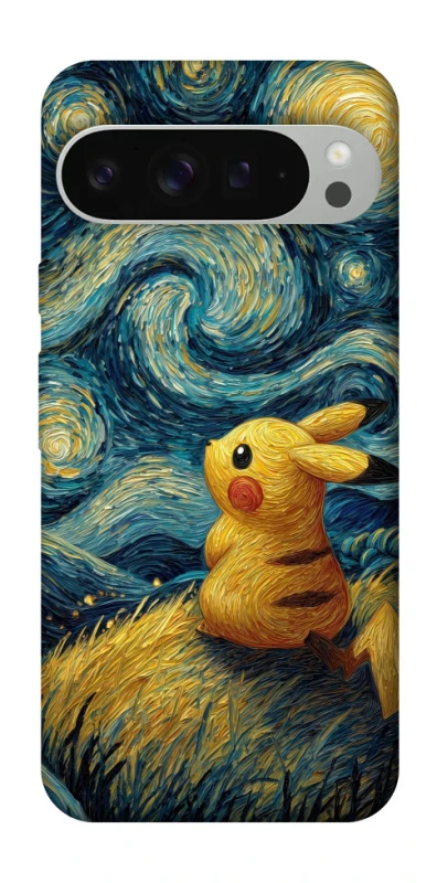 Чехол на Google Pixel 9 Pro XL Pikachu and Van Gogh фото 1 из 1