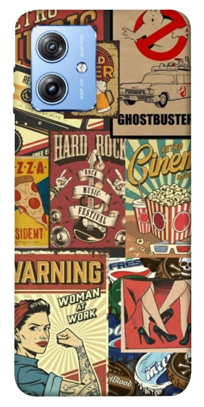 Чохол на Motorola Moto G84 Retro collage ver.2 фото 1 з 1
