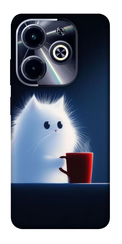 Чохол на Infinix Hot 40i Чохол кіт з кавою фото 1 з 1