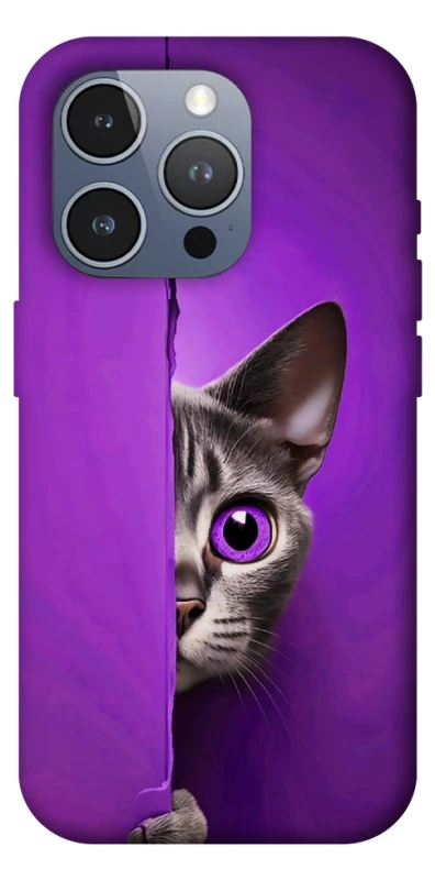 Чехол на Apple iPhone 16 Pro Max Кот-подглядыватель фото 1 из 1