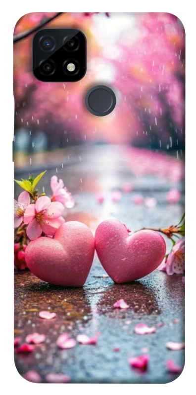 Чохол на Realme C21 Pink heart фото 1 з 1
