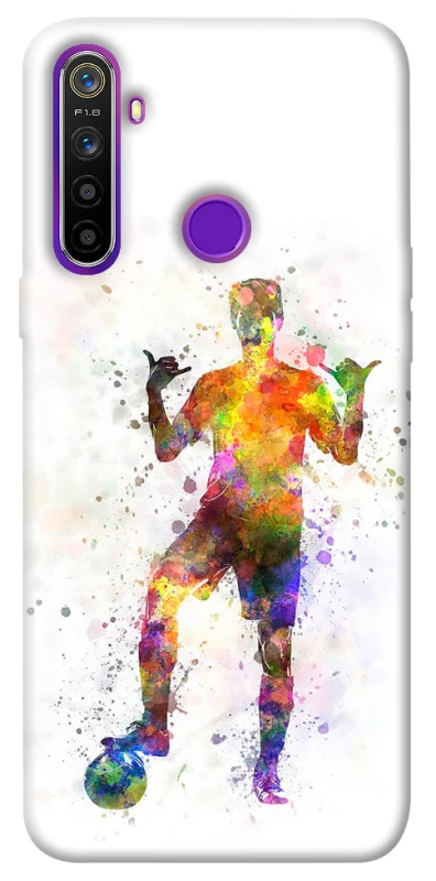 Чохол на Realme 5 Football Player v3 фото 1 з 1