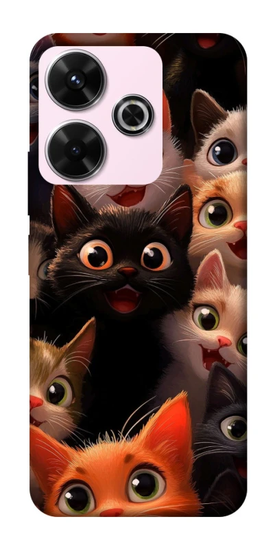 Чохол на Xiaomi Poco M6 4G happy cats фото 1 з 1