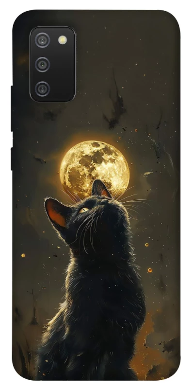 Чехол на Samsung Galaxy A02s Кот под луной v2 фото 1 из 1