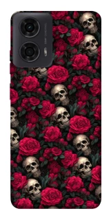 Чохол на Motorola Moto G24 Черепа та рози фото 1 з 1