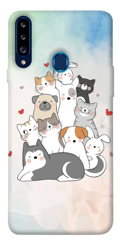 Чохол на Samsung Galaxy A20s Funny Pets ver.2 фото 1 з 1
