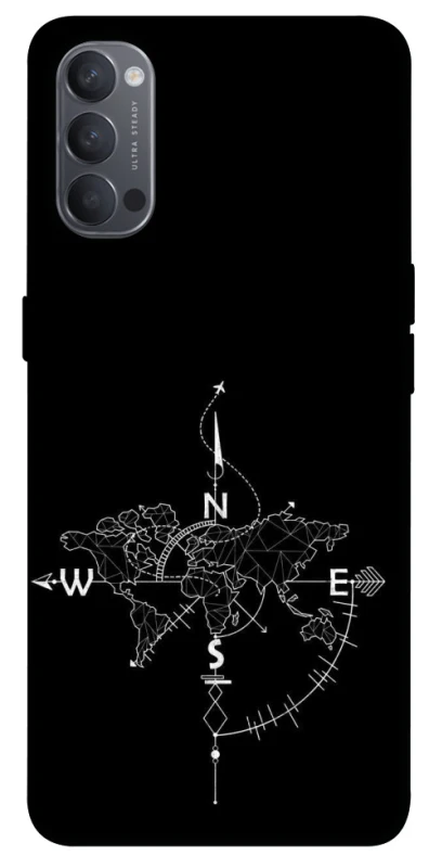 Чохол на Oppo Reno 4 Travel Map фото 1 з 1