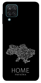 Чохол на Samsung Galaxy M12 Ukraine black map фото 1 з 1