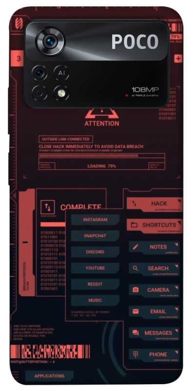 Чохол на Xiaomi Poco X4 Pro 5G Attention фото 1 з 1