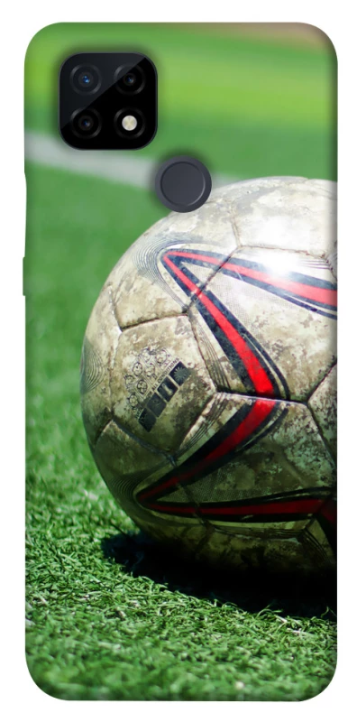Чехол на Realme C21 Мяч на газоне фото 1 из 1
