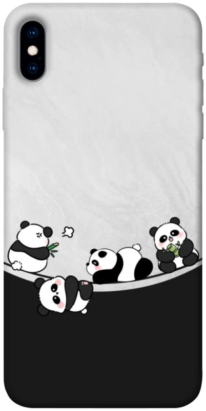 Чохол на Apple iPhone X (5.8") Four pandas фото 1 з 1
