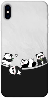Чохол на Apple iPhone X (5.8") Four pandas фото 1 з 1