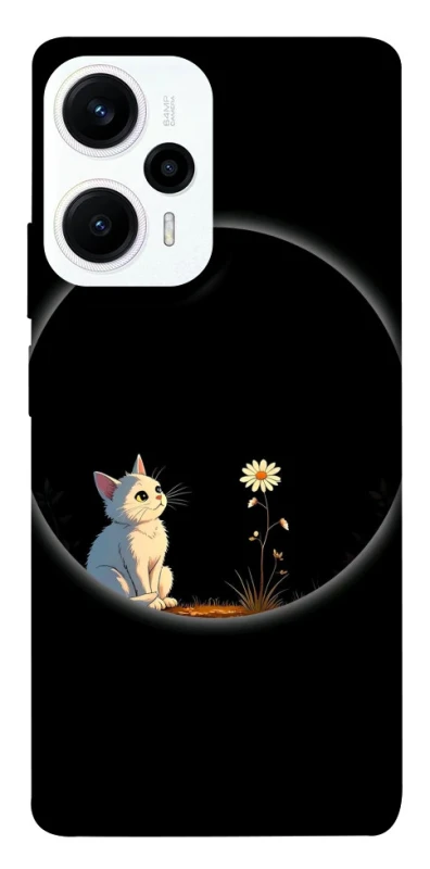 Чохол на Xiaomi Poco F5 / Note 12 Turbo Cat and flower фото 1 з 1