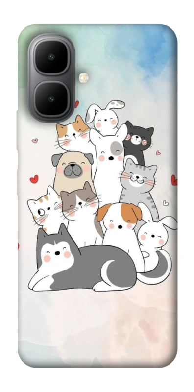 Чехол на Infinix Smart 10 Funny Pets ver.2 фото 1 из 1