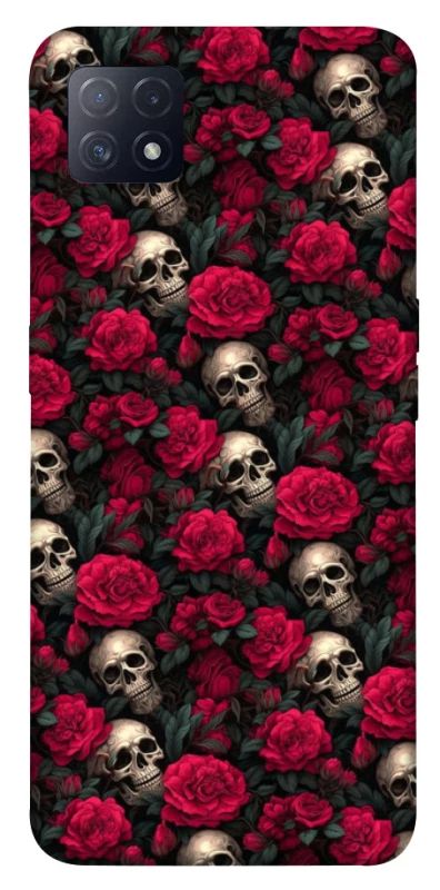 Чохол на Oppo A72 5G / A73 5G Черепа та рози фото 1 з 1
