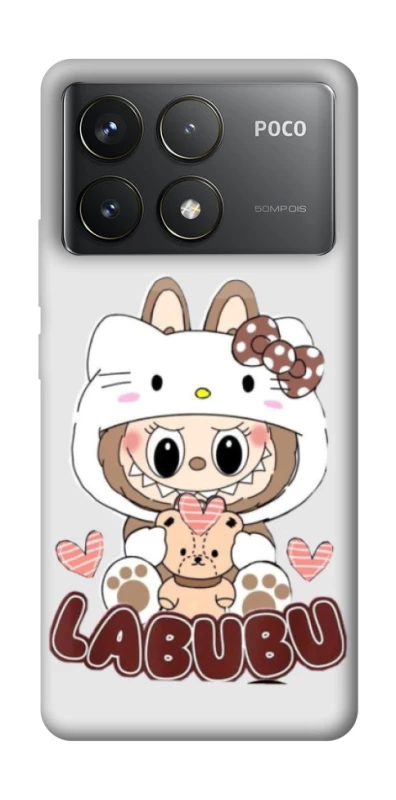 Чехол на Xiaomi Poco F6 Pro Hello Kitty Labubu фото 1 из 1