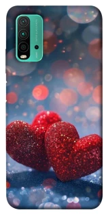 Чехол на Xiaomi Redmi Note 9 4G / Redmi 9 Power Red hearts фото 1 из 1