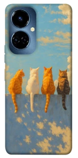 Чохол на TECNO Camon 19 cats on wall фото 1 з 1
