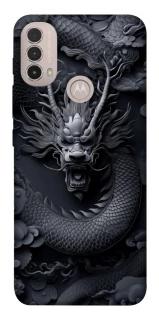 Чехол на Motorola Moto E40 black dragon фото 1 из 1