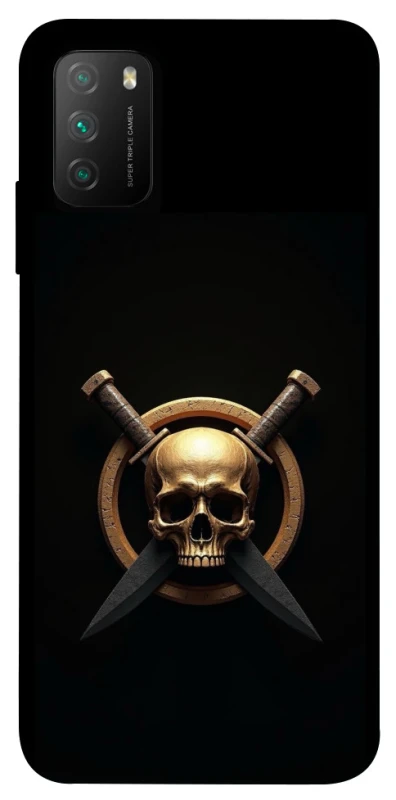 Чохол на Xiaomi Poco M3 Golden Skull фото 1 з 1