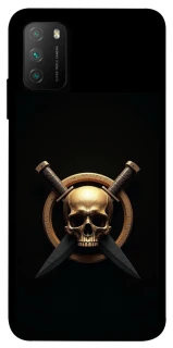 Чохол на Xiaomi Poco M3 Golden Skull фото 1 з 1