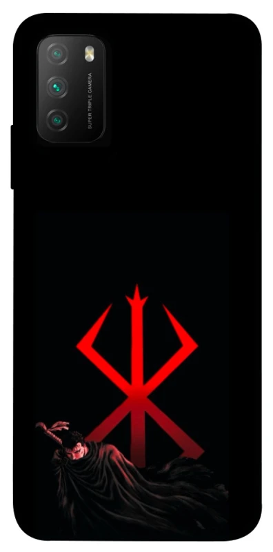 Чехол на Xiaomi Poco M3 Berserk Red Logo фото 1 из 1