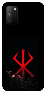 Чохол на Xiaomi Poco M3 Berserk Red Logo фото 1 з 1