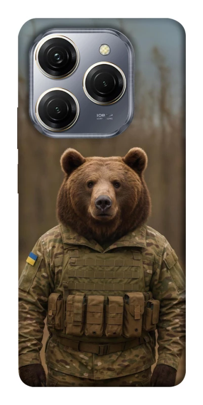 Чехол на TECNO Spark 20 Pro Медведь защитник фото 1 из 1