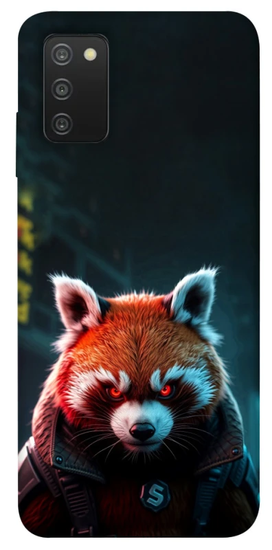 Чохол на Samsung Galaxy A03s Cyber Red Panda фото 1 з 1