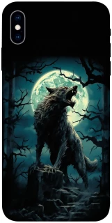 Чохол на Apple iPhone X (5.8") Вовк під місяцем фото 1 з 1
