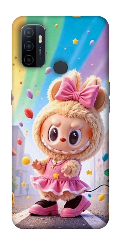 Чохол на Oppo A53 / A32 / A33 Labubu rainbow фото 1 з 1