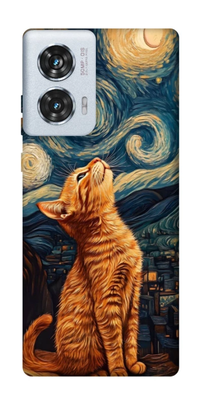 Чохол на Motorola Edge 50 Fusion van gogh cat фото 1 з 1