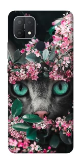 Чехол на Oppo A15s / A15 Кот в цветах фото 1 из 1