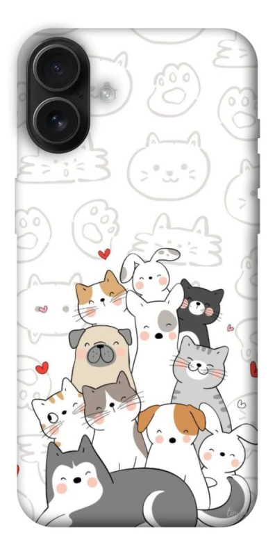 Чохол на Apple iPhone 16 Plus Funny Pets фото 1 з 1