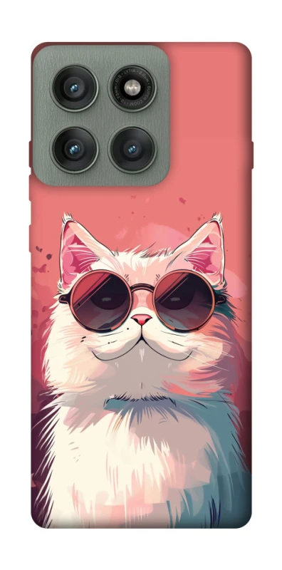 Чехол на Motorola Edge 60 Pro Сat with glasses фото 1 из 1