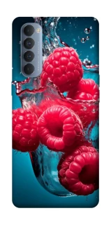 Чехол на Oppo Reno 4 Pro Малинка в воде фото 1 из 1