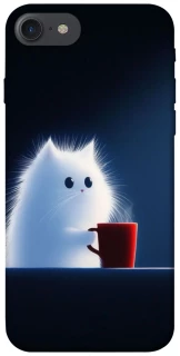 Чехол на Apple iPhone 7 / 8 (4.7") Чехол кот с кофе фото 1 из 1