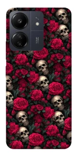 Чехол на Xiaomi Redmi 13C Черепа и розы фото 1 из 1