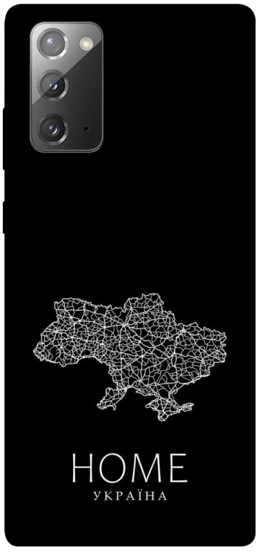 Чехол на Samsung Galaxy Note 20 Ukraine black map фото 1 из 1