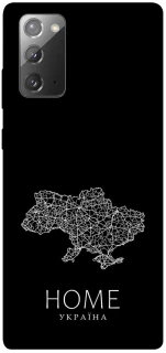 Чехол на Samsung Galaxy Note 20 Ukraine black map фото 1 из 1