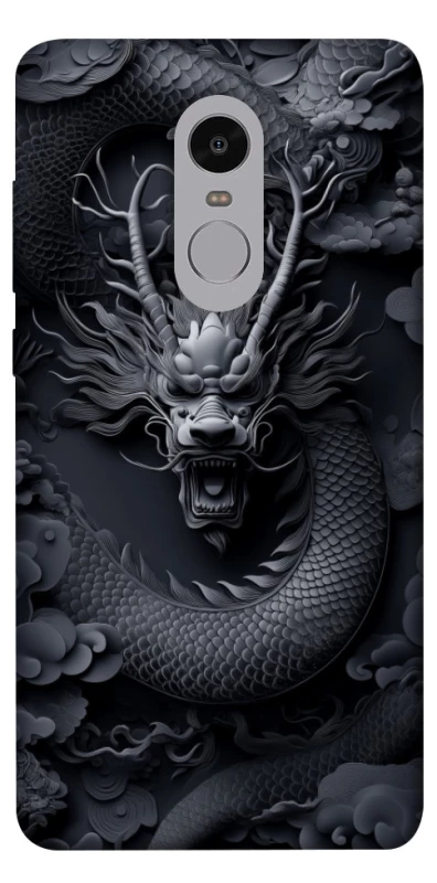 Чехол на Xiaomi Redmi Note 4X / Note 4 (Snapdragon) black dragon фото 1 из 1