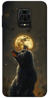 Чохол на Xiaomi Redmi Note 9s / Note 9 Pro / Note 9 Pro Max Кіт під місяцем v2 фото 1 з 1